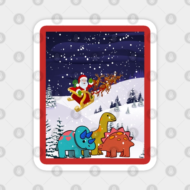 Christmas dinosaur Magnet by Milners