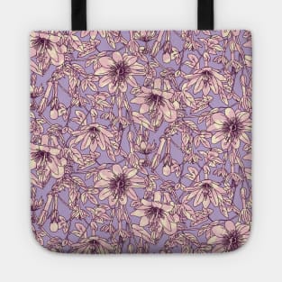 Lilac and Pink Passion Fruit Flowers Tote