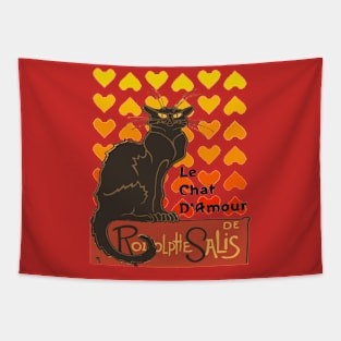 Le Chat D Amour Valentine Cat With Lovehearts Tapestry