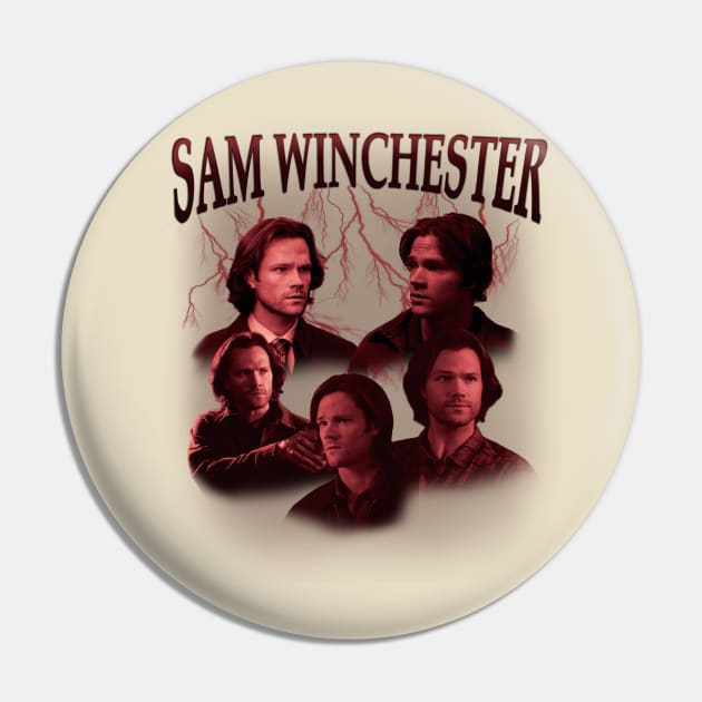 Sam Winchester Lightening Vintage Pin by kaseysdesigns