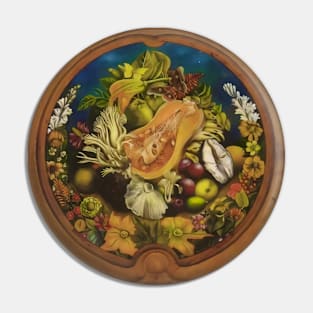 Still Life (Round) by Frida Kahlo Pin