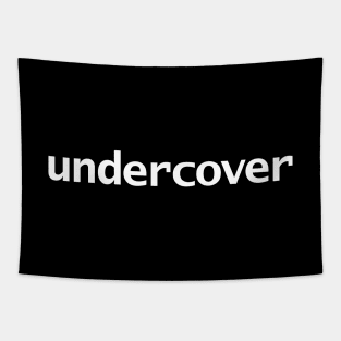 Undercover Typography White Text Tapestry