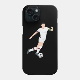 Female soccer player with the ball Phone Case