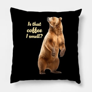 Coffee And Grizzlies Bear Lover Grizzly Wildlife Pillow