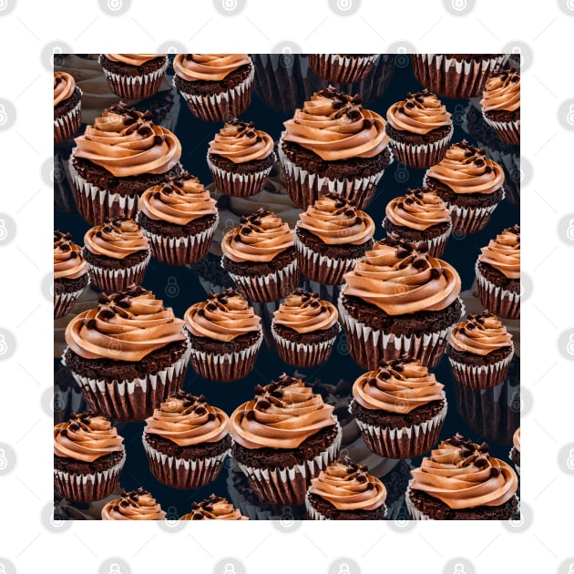 Chocolate Coffee Cupcakes Pattern by ArtMorfic