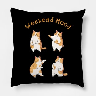 Cat in weekend mood Pillow