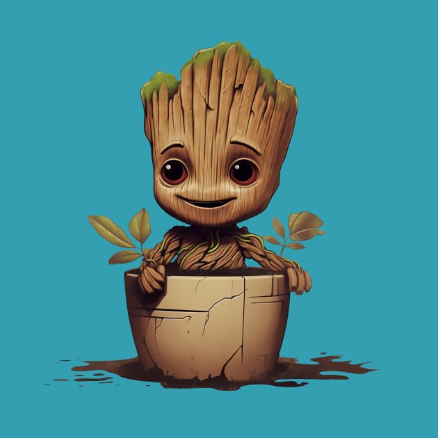 Happy Baby Groot by DavidLoblaw