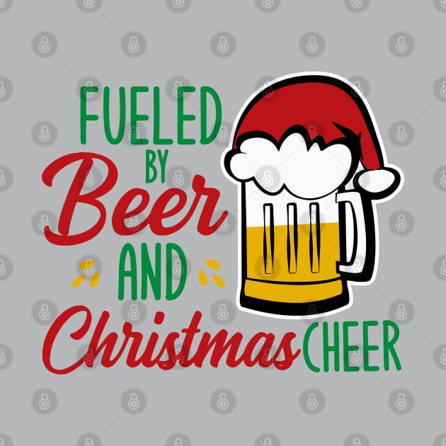 Fueled By Beer and Christmas Cheer by Alema Art