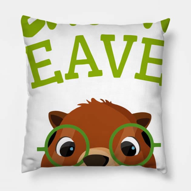 Eager Beaver Pillow by Ramateeshop