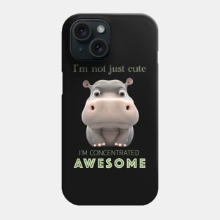 Hippo Concentrated Awesome Cute Adorable Funny Quote Phone Case