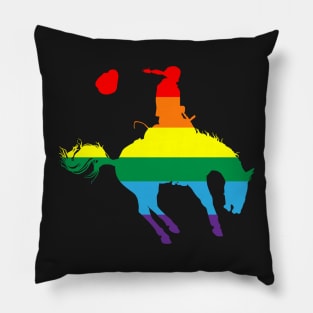 Bronco Rider 2: Pride Flag Pillow