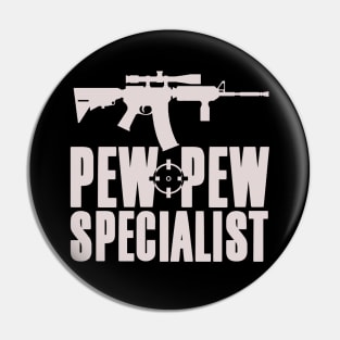 Pew Pew Specialist Airsoft/Paintball Pin