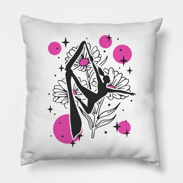 Aerial Silk Dancer Pillow by Modern Medieval Design