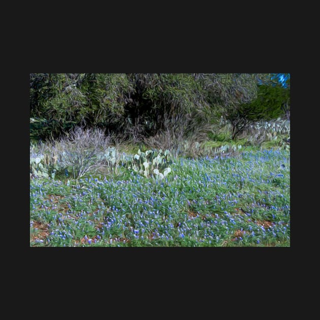 Texas Hill Country Bluebonnets in Spring by Debra Martz