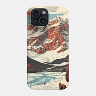 Banff Canada Vintage Poster Tourism Phone Case