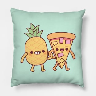 Cute Pineapple And Pizza Besties Pillow