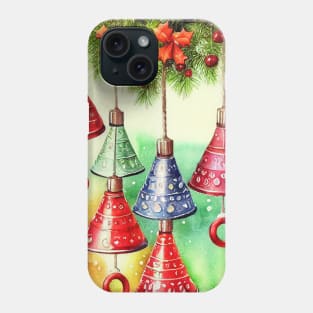 Christmas bells watercolor Phone Case