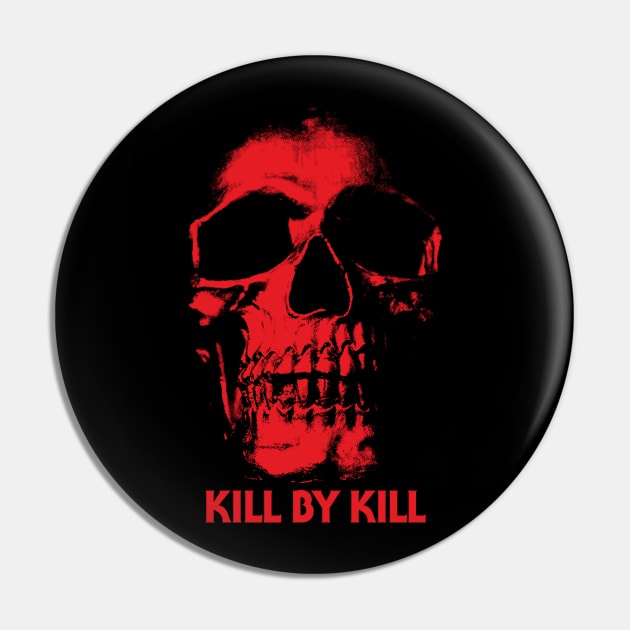 Red Skull Pin by Kill By Kill podcast 