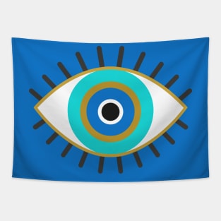 Mystical Evil Eye Symbol Tapestry