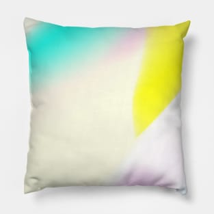 yellow pink blue white texture art Pillow