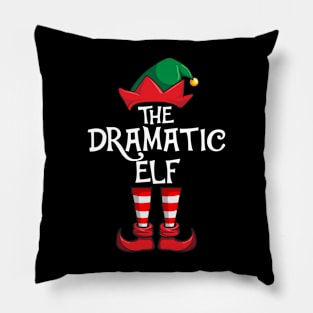 Dramatic Elf Matching Family Christmas Pillow