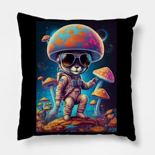 Psychedelic Dj Astronaut - Catsondrugs.com - astronaut, space, stars, galaxy, nasa, cool, planets, funny, universe, astros, astronomy, trippy, surreal, asteroidday, planet Pillow