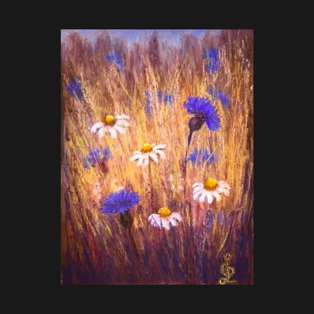 Wild flowers field by redwitchart