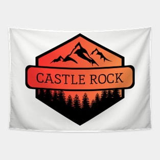 Castle Rock Colorado Mountains and Trees Tapestry