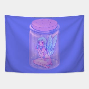 Butterfly, Fairy, Bottle, Anime, Digital Painting Tapestry