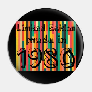 Made in 1980 Colorfull Vintage Pin