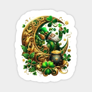 Green And Gold Shamrock Magnet