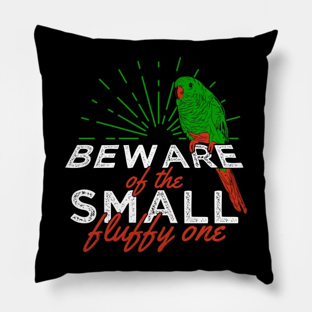 Funny Green Cheeked Conure Parrot Gift Pillow by Dolde08