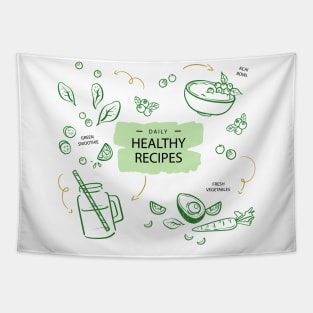 Healthy Food Recipes Tapestry