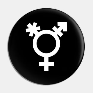 Trans and Proud (white) Pin