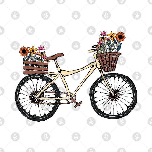 Wildflower Bicycle Cottagecore by uncommontee