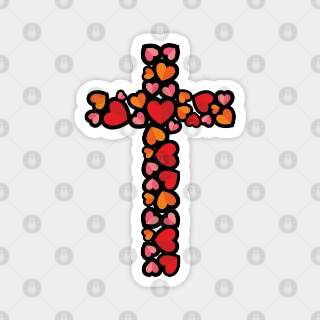 The cross is a symbol of the crucifixion of the Son of God for the sins of mankind. Magnet by Reformer