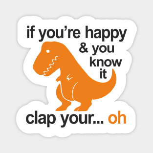 T-Rex clap your hands Magnet