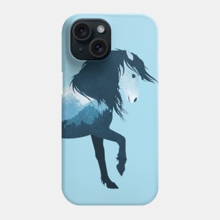 Dramabite Wild Horse Mustang Equine Double Exposure Wildlife Animal Phone Case