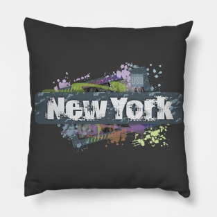 New York Abstract Pillow