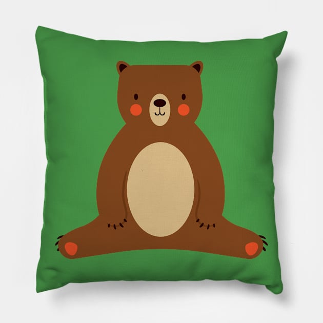 Beary Sweet Pillow by Emjay Doodles