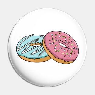 Donut cartoon illustration Pin