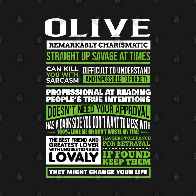 Olive by Ban Guns Not Books- Typography fullcolor