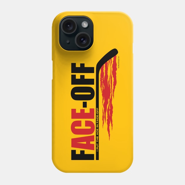 Hockey Face-Off Ace - funny hockey player Phone Case by eBrushDesign