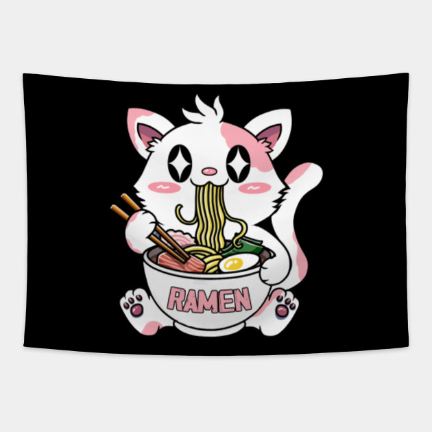 Kawaii Neko Ramen Cute Ramen Cat Japanese Noodle Funny Anime Kawaii Neko Ramen Cute Ramen Cat Japane Tapestry Teepublic Search, discover and share your favorite kawaii anime gifs. teepublic