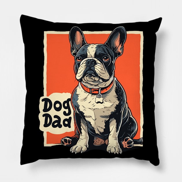 French Bulldog Lover | Dog Dad Shirt Pillow by Indigo Lake