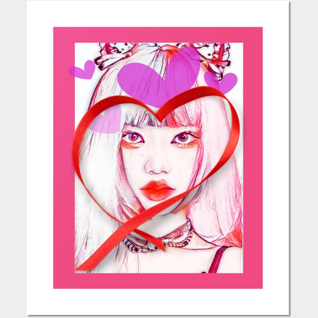 woman face roblox | Framed Art Print