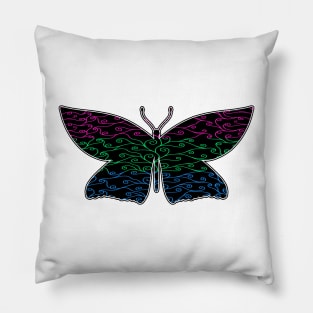 Swirls and Silk - Polysexual Flag Pillow