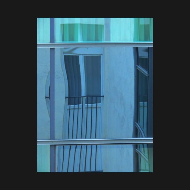 Modern Window, an Abstract in Blue and Green by AlexaZari