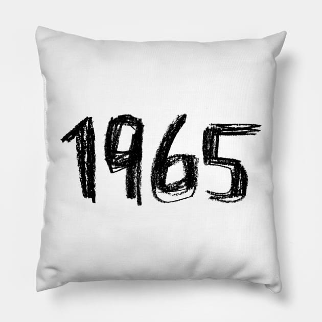 1965 Birthday, Birth Year 1965, Born in 1965 Pillow by badlydrawnbabe