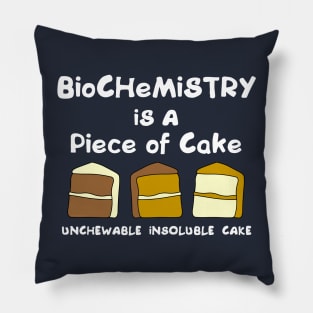 Biochemistry Cake White Text Pillow